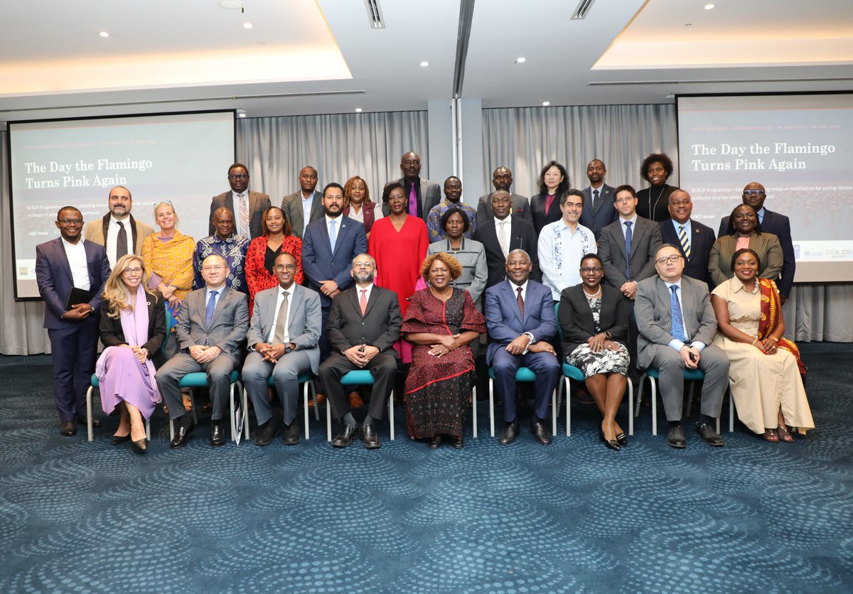 JointSDGFund's tweet photo. Climate resilience needs more than ambition. It needs investment.

Yesterday, leaders from government, development finance, the private sector, and the UN met in Nairobi to advance #BCRUP and strengthen partnerships that can unlock investment for resilient urban communities. https://t.co/jurTK21QLG