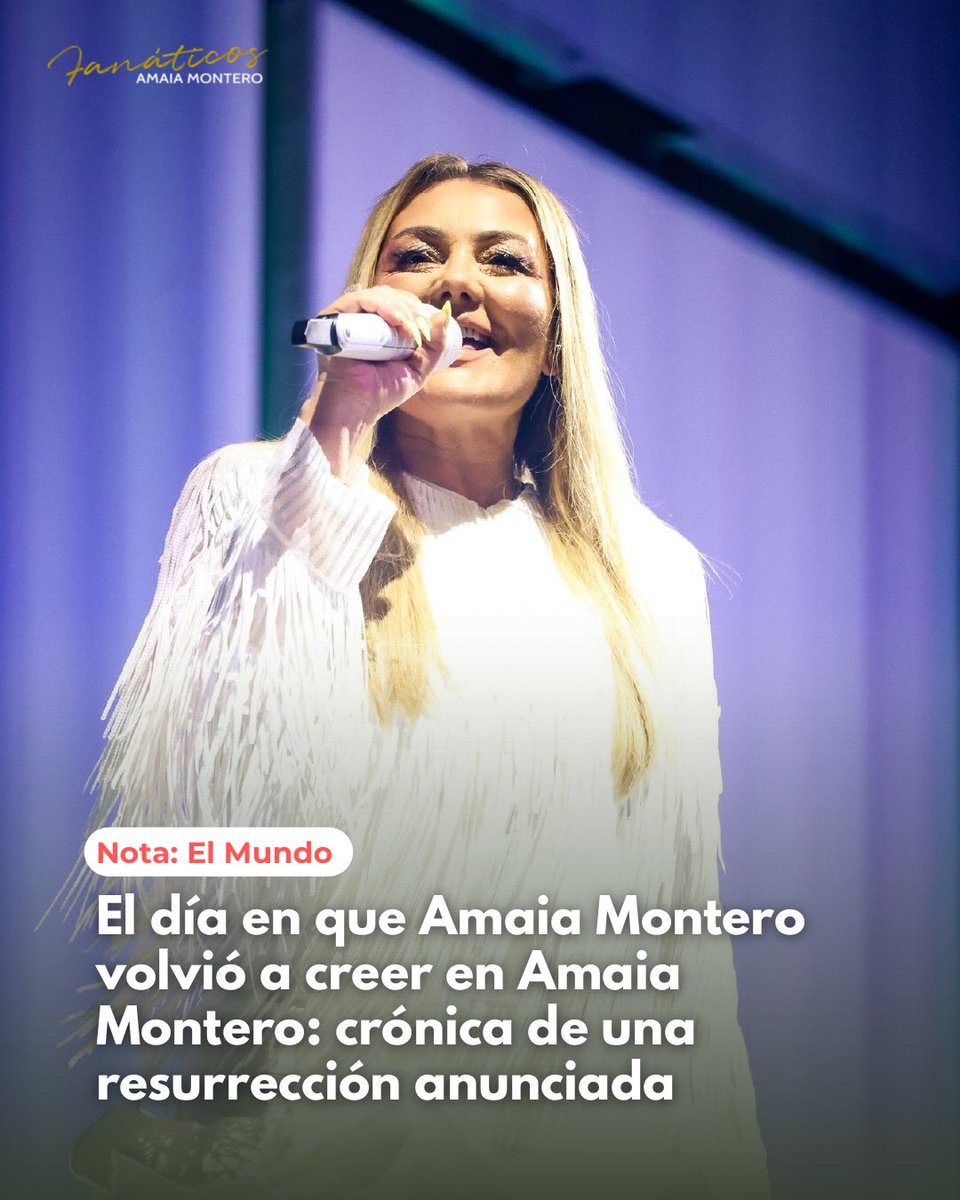 FanaticosAmaiaM's tweet photo. “El día en que Amaia Montero volvió a creer en Amaia Montero: crónica de una resurrección anunciada”

Nota completa 👉🏻 https://t.co/kK5N3ypumS https://t.co/f8B5d2dagK