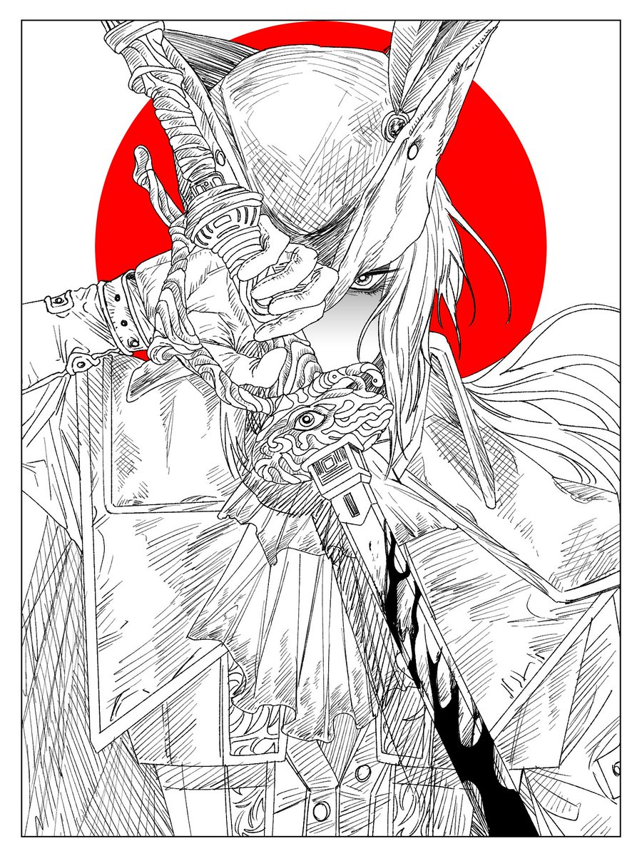 R_with_pleasure's tweet photo. #66DayArtChallenge
#bloodborne

Day 2 https://t.co/AX1dt9JNNm