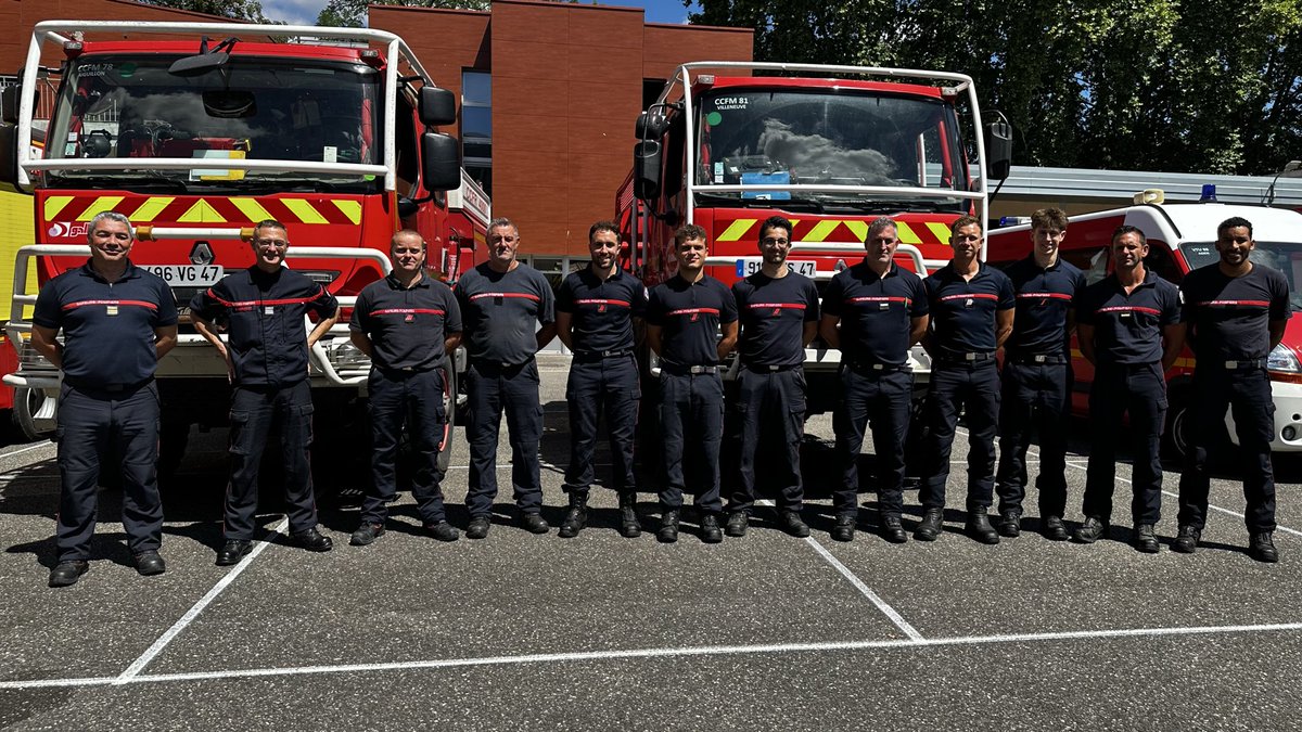 sdis47's tweet photo. Départ d’un demi‑GIFF du SDIS 47 vers Port Lauragais pour rejoindre le SDIS 64 et renforcer la colonne Écho engagée sur les feux de forêts dans l’Hérault et l’Aude.
#sdis47 #fdf
GIFF Colonne_Echo https://t.co/CN9BT2fORC