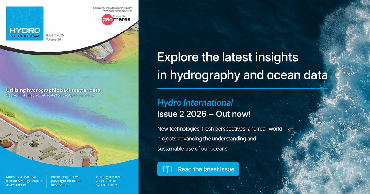 OCEANS_Conf's tweet photo. From satellite bathymetry to AI seabed monitoring, Hydro International reveals how Fugro, EOMAP, and Viking redefine ocean data with tech, citizen science, and edge computing. Explore hydrography, backscatter, and offshore wind insights in this issue. https://t.co/6bXwnxtVke