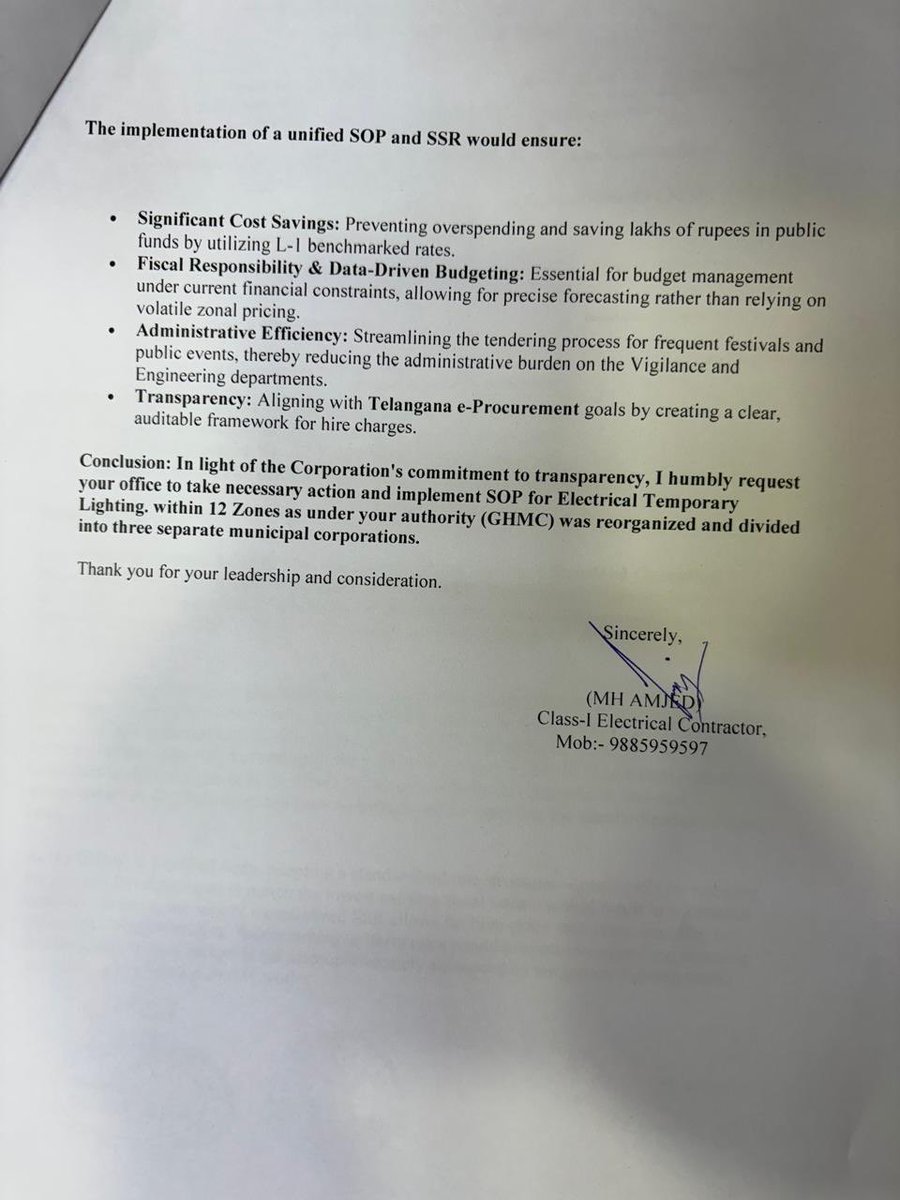 MHAMJAD59's tweet photo. I Request @CommissionrGHMC @SEElectricGHMC @GHMCOnline @TelanganaCMO @PrlsecyMAUD @TelanganaCMO @TelanganaCS please take necessary action for the above letter as I have given representation many times I’ll press release this if no action taken. https://t.co/BCScK7QOD7