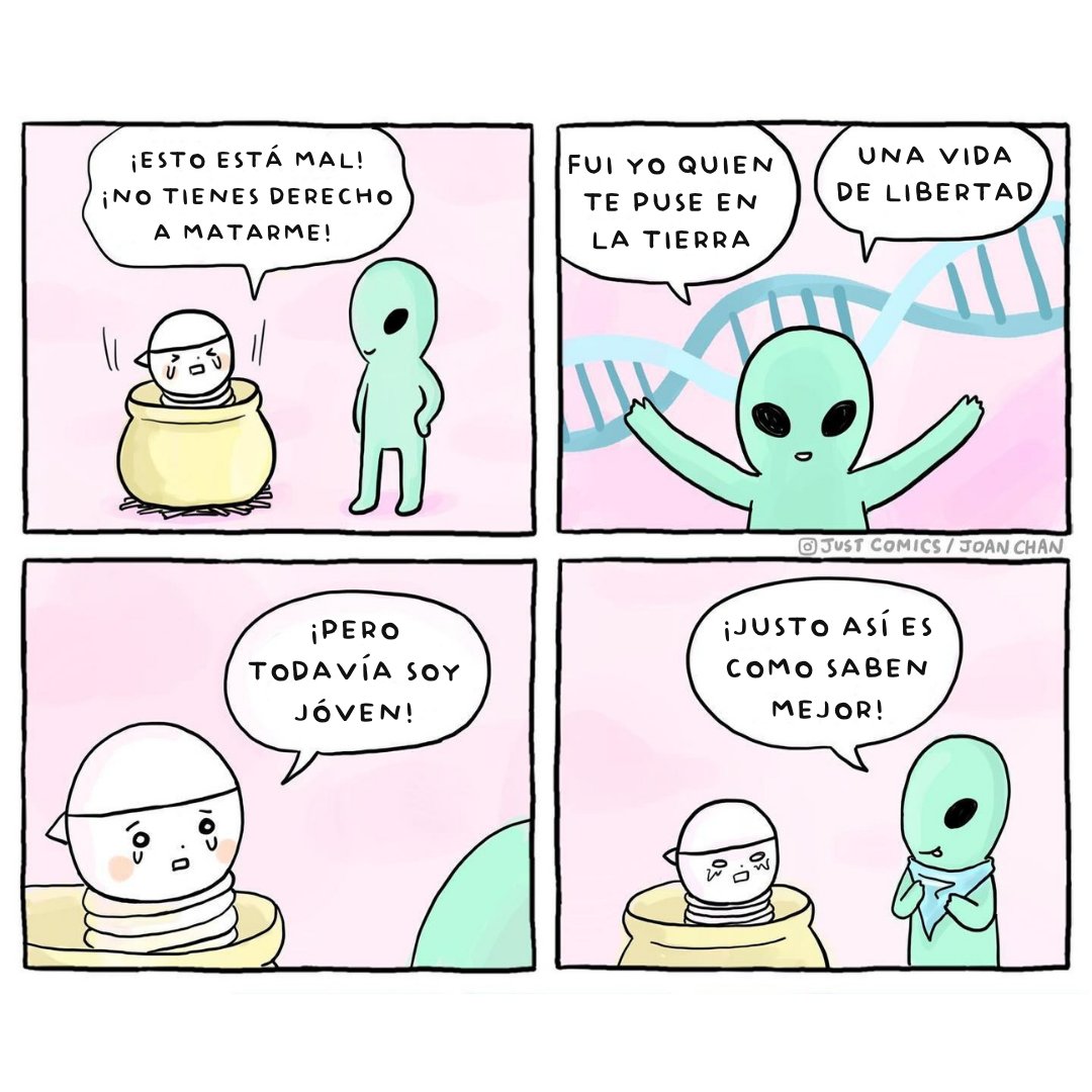 VeganFTAEspanol's tweet photo. Un poco de humor en este Día Mundial de los OVNIs 😁

🎨 @justcomics_official https://t.co/0IZGHowmkd
