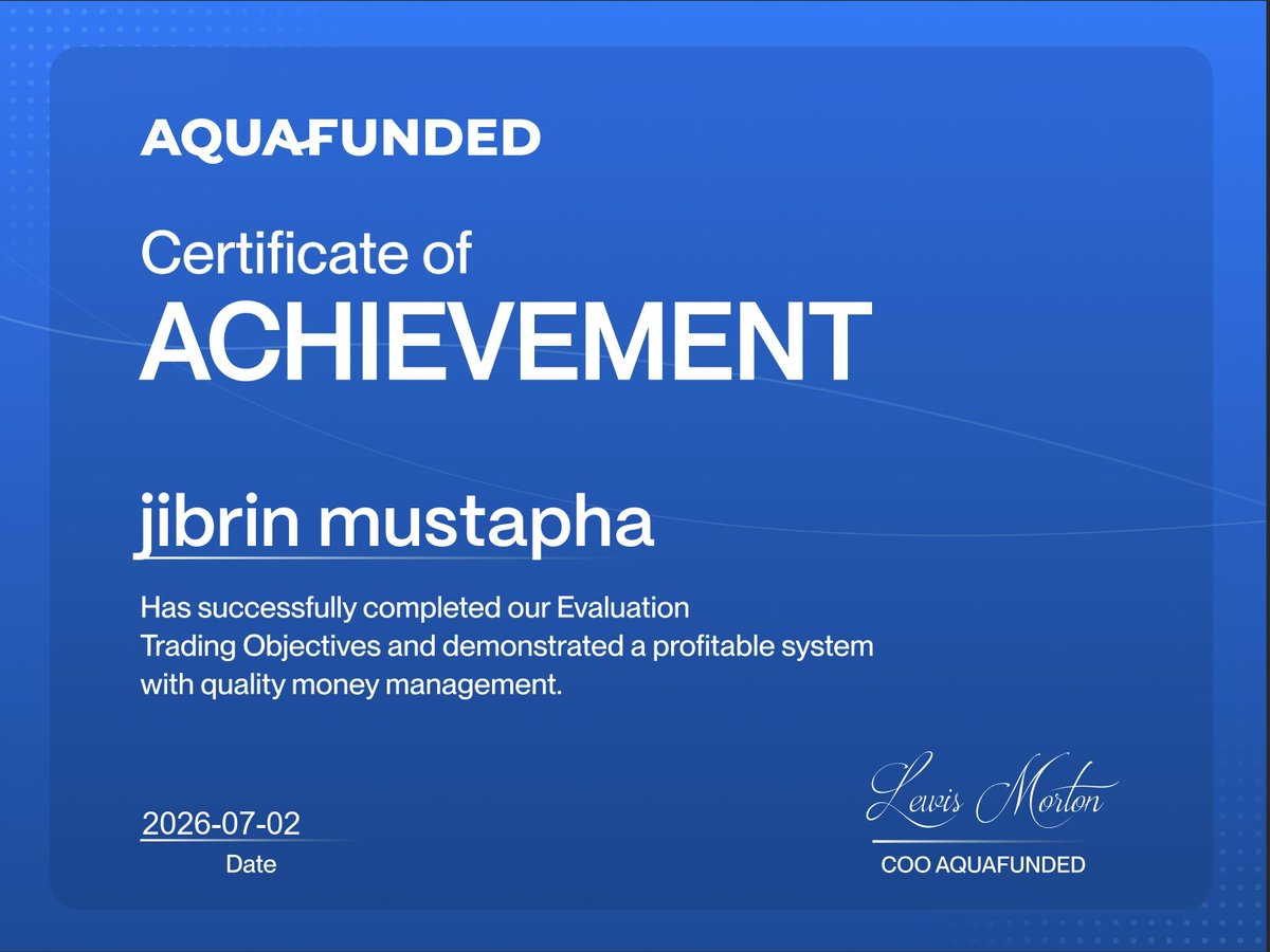 JIBRIN5k's tweet photo. Simpler it always @AquaFunded evaluation pass 🎊💹💯 https://t.co/qzam3KUx2K