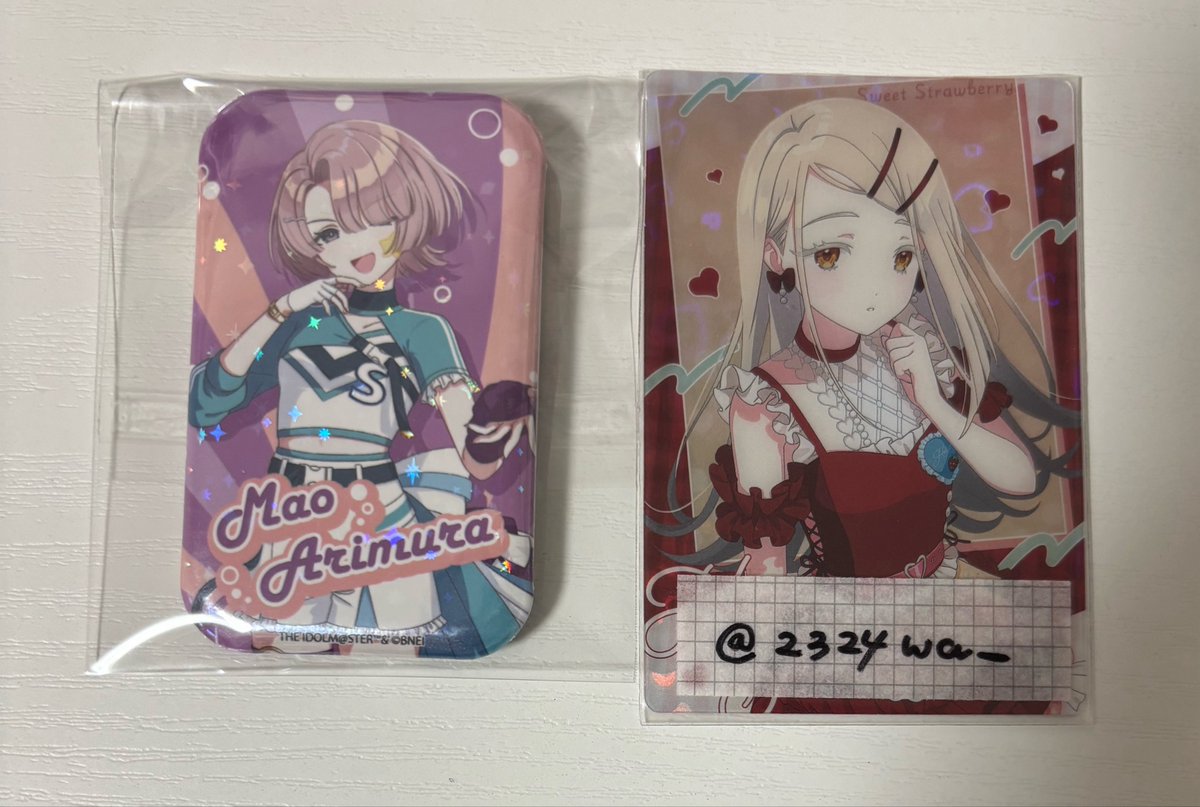 2324wa_'s tweet photo. 交換　学園アイドルマスター 　学マス 
サントリー 　TAG-LIVE! 　缶バッジ

【譲】　麻央
【求】　広

お気軽にお声がけください！ https://t.co/H0lNr4wZJn