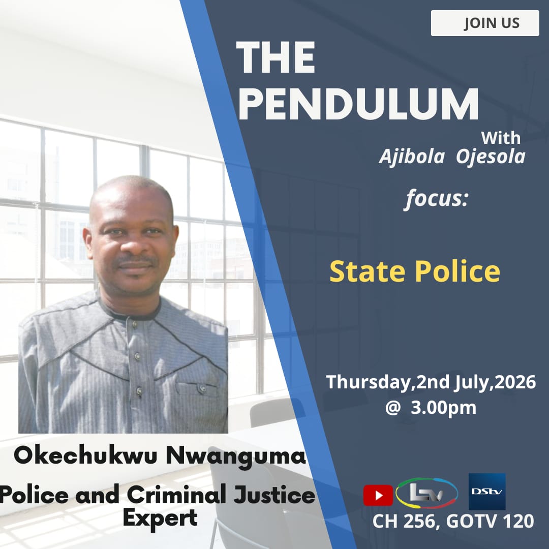 lagostelevision's tweet photo. Can state police improve security in Nigeria?
Find out as @Okeynwanguma and @dipokehinde share expert insights on #ThePendulum with @ajibolaojesola
#StatePolice #Nigeria #voiceoflagos https://t.co/esBVGmeqWA