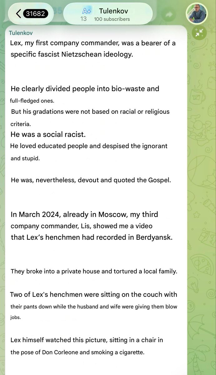 JalopenoF1's tweet photo. Russian soldier Daniil Tulenkov tells how to make children as russians by making war crimes in Berdyansk. This is who russians are. This is russian culture. https://t.co/25jqatgBkP