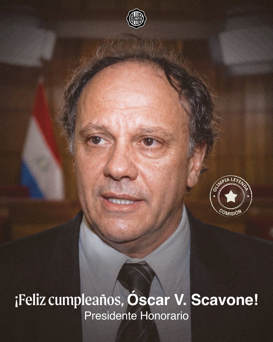elClubOlimpia's tweet photo. Un Olimpista de convicciones, de entrega y de presencia permanente.

Hoy celebramos un año más de vida del eterno Oscar Vicente Scavone, Presidente Honorario de la Institución.

¡Muchas felicidades!

🤍🖤🤍 https://t.co/FVcwrylgQz