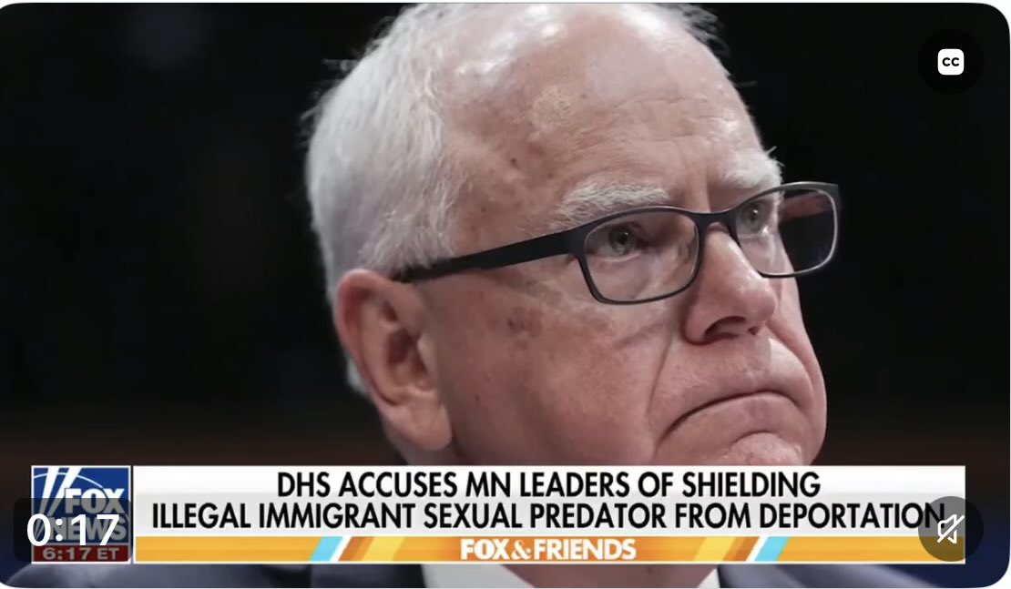 Deplorable_Baby's tweet photo. @GovTimWalz Tell me Governor, what defines a pedophile enabler? Would it be a governor that gives him a pardon and prevents him from being deported? https://t.co/jiWJrzkkCb