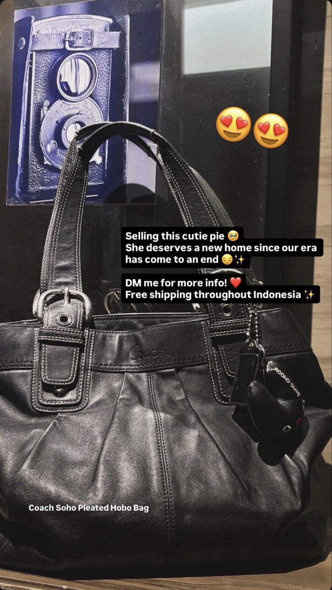 chasnights's tweet photo. For Saleee! 

WTS Coach Vintage✨

Coach Soho Pleated Hobo Bag 

Bisa oyen yaa guyss, dan harganya under 1 mio hihii😘✨
Hit me up yaa!🫶🏻

#coach #coachvintage #wts #WTS #coachbags #coc #wtsbag https://t.co/hJLDv8C1od