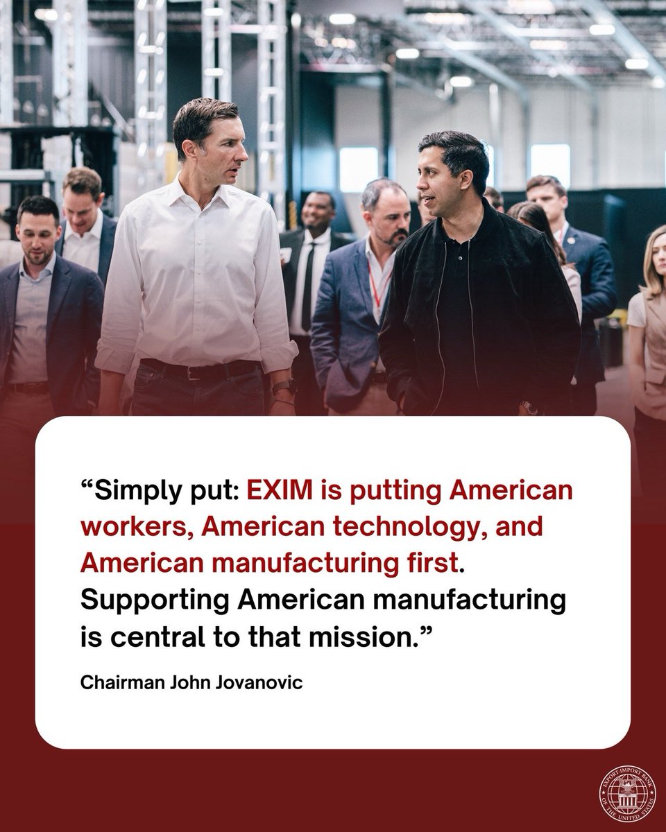 EximBankUS's tweet photo. America FIRST 🇺🇸 https://t.co/1rDnVo40GJ