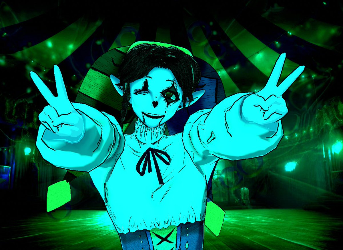 NarcisNarps's tweet photo. Good morning dears and dolls! I hope you’re all having a wonderful day/night! 💚💚 
~~
I’ve got a little question~
who’s your favorite jester character? 
#VTuber #Jester #Art #Characters https://t.co/UcirDNjzP9