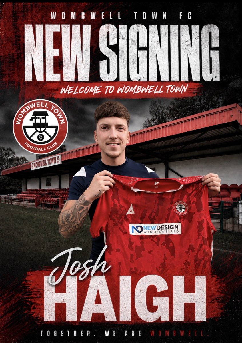 WombwellTownFC's tweet photo. The new signings keep on coming!

Welcome to Wombwell Town to Josh Haigh. Josh can play anywhere on the left hand side and comes in after having a great pre season

#UpTheWellers https://t.co/FmXeeNme0U