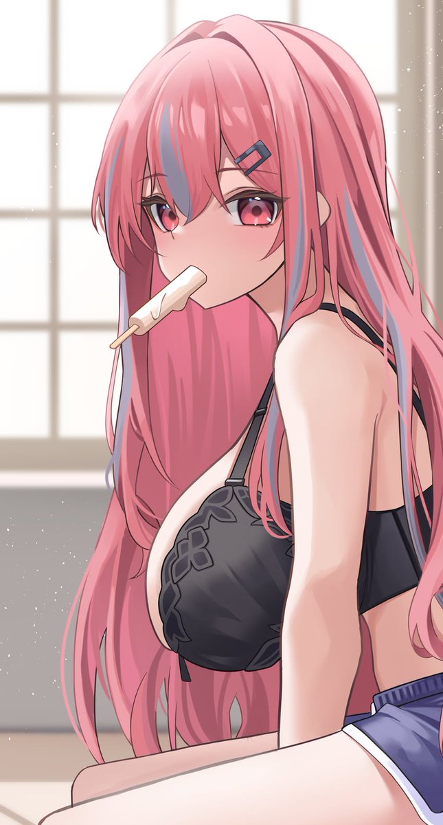 HantaNoMusume's tweet photo. Karin: Hot? No, I'm perfectly fine. https://t.co/JwCbaAm44L
