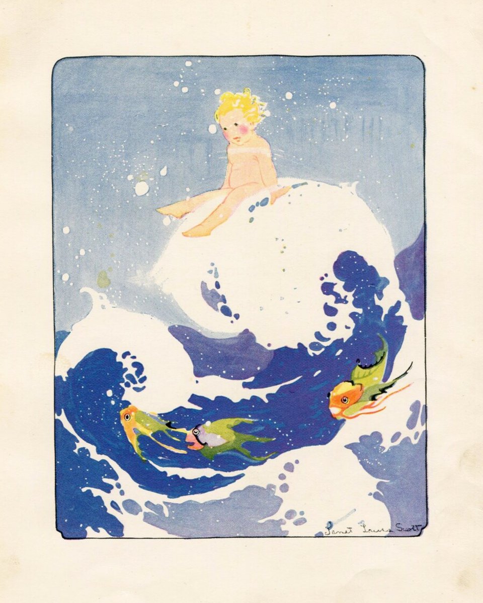 ninikatu's tweet photo. おやすみなさい、また明日👼

ジャネット・ローラ・スコット (1888 - 1968)
"Betty and Bobby Bubble" 1921年
(フライング #波の日 ) https://t.co/XCQTrYaYsj