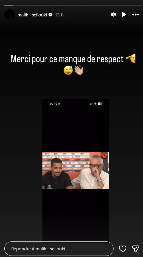 L2Actu_'s tweet photo. 🚨 Malik Sellouki sur Instagram...🥶🧡🖤

Lors de la conférence de presse de présentation de Chafik Gourichy, son président Laurent Lairy a indiqué que son nouveau joueur était "bien meilleur" que son milieu offensif.

Ambiance. 😬

(📽️ @cyprien_legeay)
📸 @malik__sellouki https://t.co/rqiFArWh4Z