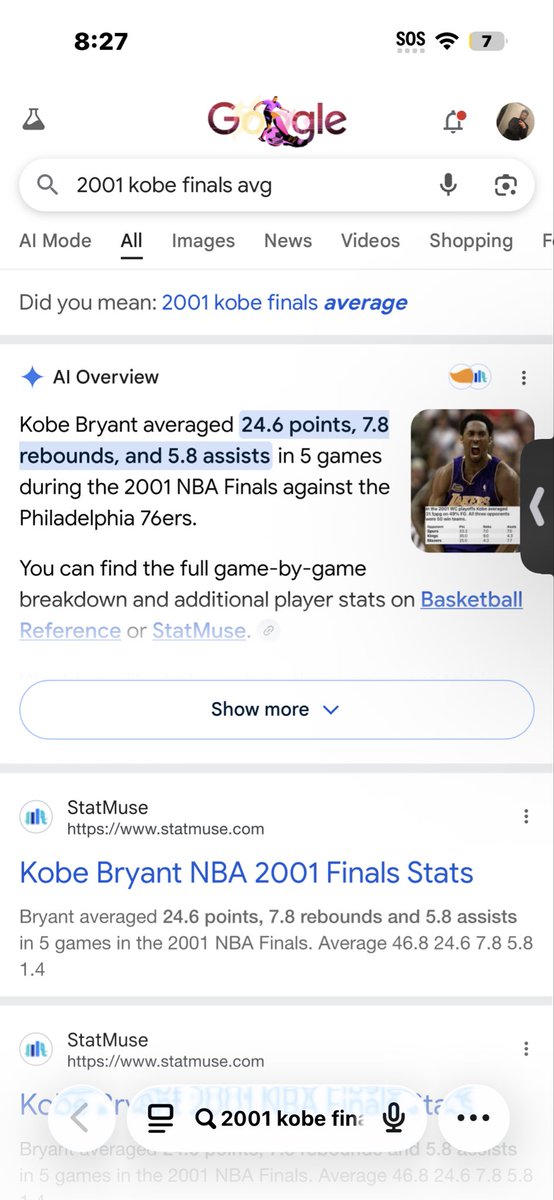 JWill2018's tweet photo. @GoatoE2 @jazztown @_SayHeyKid He kinda was tho, he balled that western conference finals and balled in every finals after that. Shaq had to eat 🤷🏾‍♂️ https://t.co/miLUjnmjyX