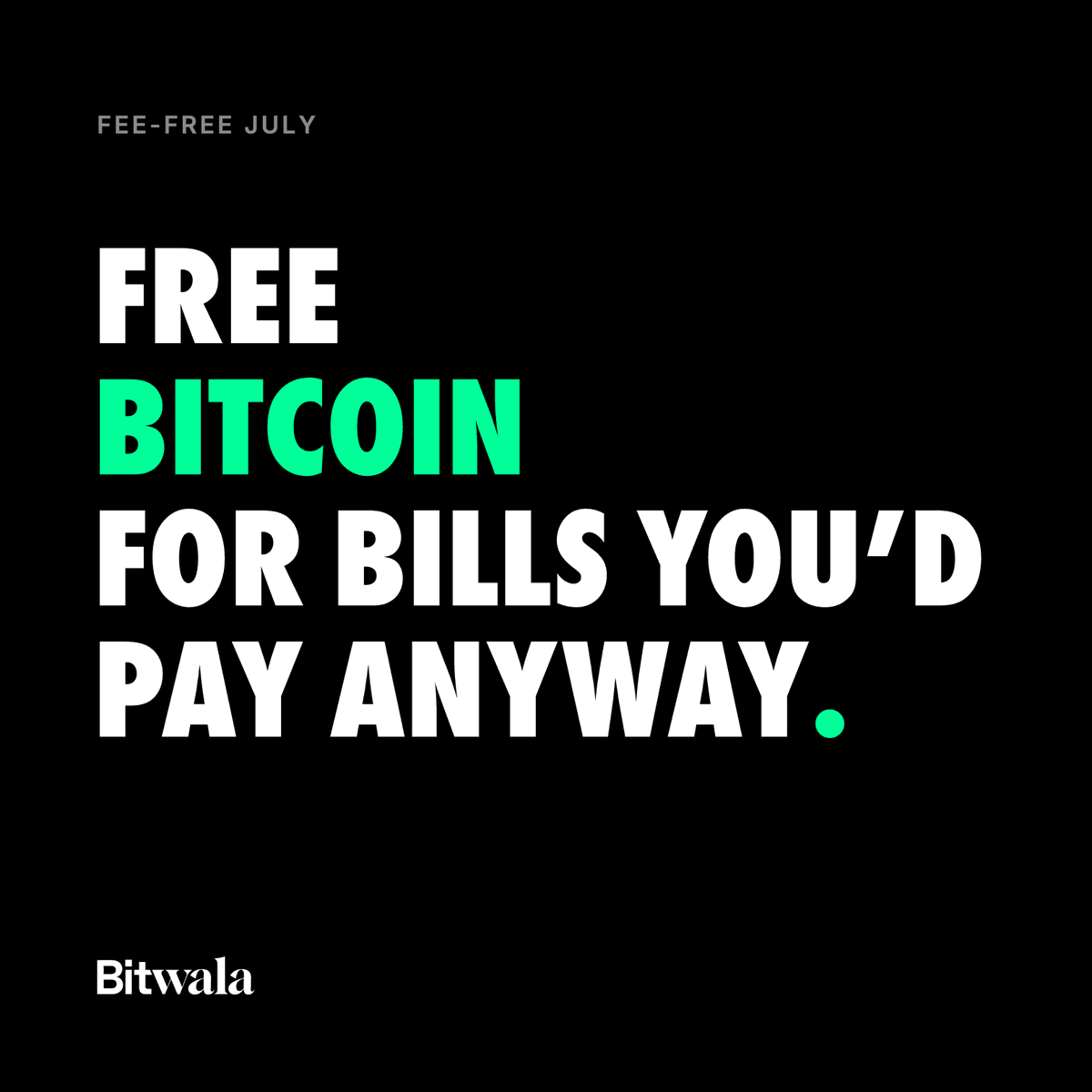 Bitwala's tweet photo. One of our June winners paid for AI subscriptions from a USDC wallet all month. Every payment carries a €0.20 + 1% fee. Earlier this week, all of it came back to their wallet in BTC.

Free Bitcoin for paying bills they were going to pay anyway.

Want in? Fee-Free Month is back for its last round this July.

Every fee on trades, card payments, all of it, refunded in BTC. 

For ALL new Bitwala users.

Get the app. 
Buy, spend, save. 
Your fees come back early August