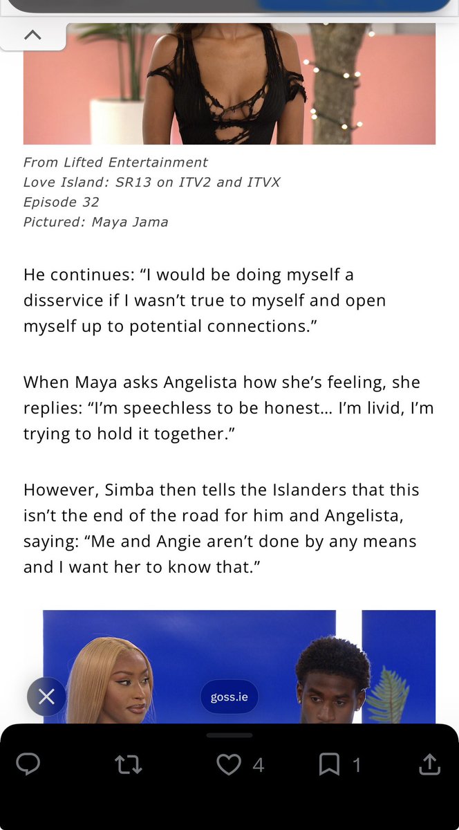 Demmy54129596's tweet photo. Get simba out of my villa and Angelista you’re too calm !! But at least Angie gagged him a bit … look at what he’s saying ??  #loveisland #loveislanduk https://t.co/sdmulPDMQA