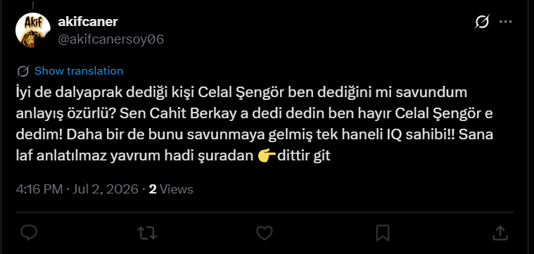 cucane_'s tweet photo. @akifcanersoy06 @MogollarOnline @idgoktas error verip blokladığın iyi oldu, sana anlatmakla mı uğraşacağız akşama kadar https://t.co/NwBlspvlDn