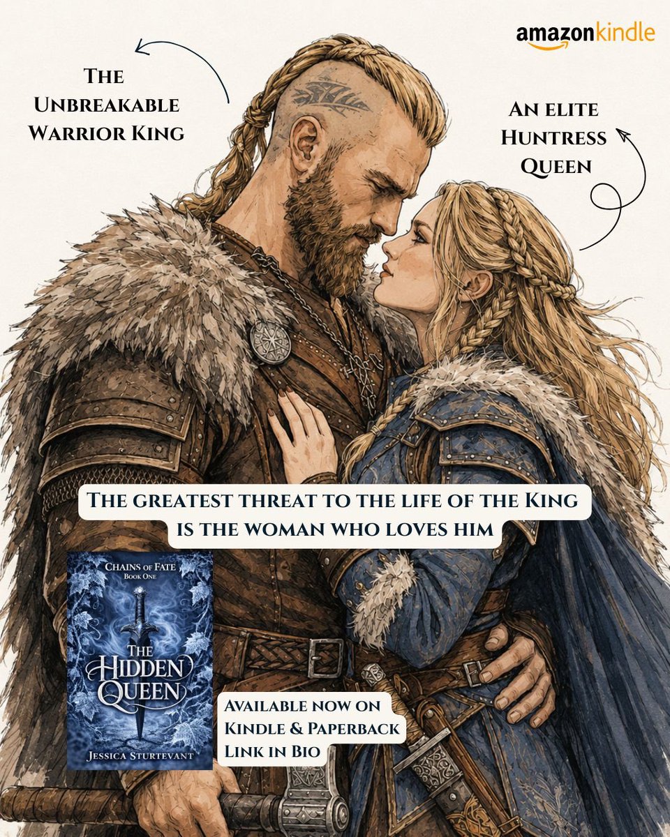 JSturt1988's tweet photo. @emilypro_123 @davepperlmutter @GarysFidel A Viking-inspired, D&amp;D fantasy!

In the frozen kingdom of Tachá, the Huntress Queen dreams of murder. 
Destined to kill the man she loves, she must defy prophecy and trade her crown for a pair of swords.
https://t.co/Q9YQn9k0vN
#indieauthor #writerscommunity #dnd https://t.co/ti67FqL0fB