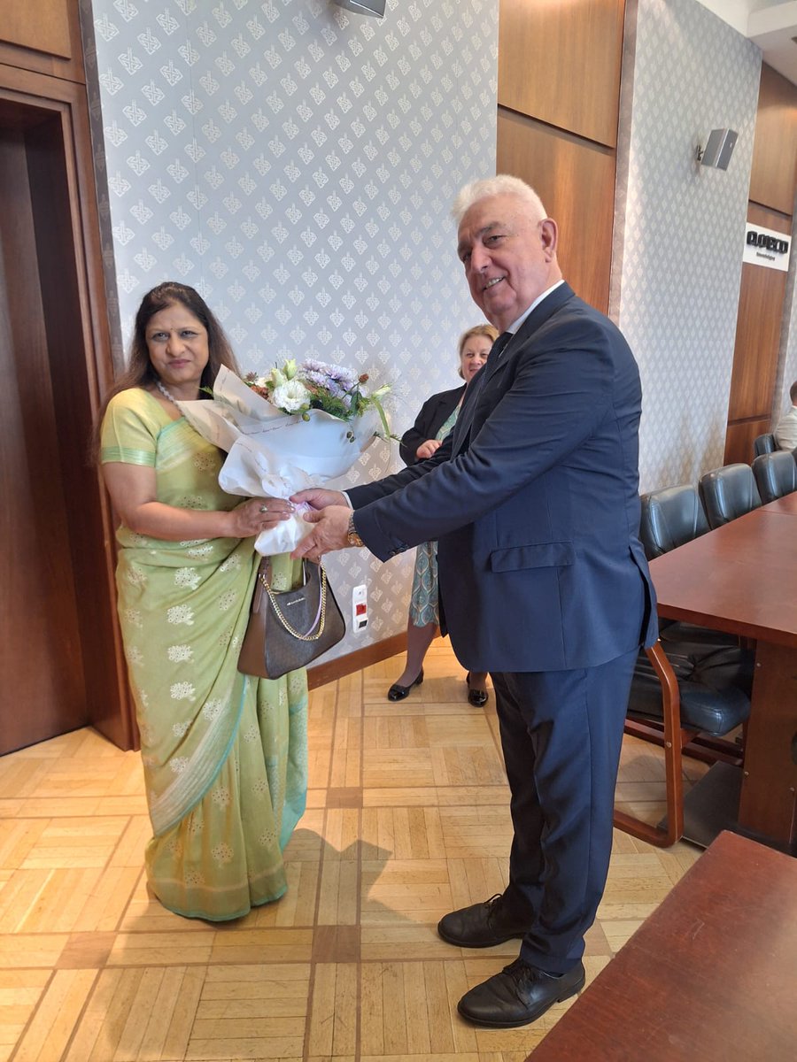 IndiainPoland's tweet photo. Embassy of India in association with the Polish Chamber of Commerce (KIG) and Indo-Polish Chamber of Commerce and Industry (IPCCI) organized a tourism promotion session “ Journey to Incredible India’ on 2 July. In her opening remarks, Ambassador Ms. Neeta Bhushan highlighted India's world-renowned cultural and heritage attractions including the nature, wildlife, adventure, spiritual, wellness tourism. Mr. Andrzej Szumowski, Vice President of KIG shared his personal experience with the participants on ‘Incredible India’ that amazed him during his first visit to India six months ago.The event was attended by Mr. Robert Ludera, Chief Commercial Officer of LOT Polish Airlines, Mr. Krzysztof Pobożniak, President, SOIT (Stowarzyszenie Organizatorów Incentive Travel), Mrs. Anastazja Szerkus President, SITE (Society for Incentive Travel Excellence) Poland, Mr. Marek Traczyk, President of Warsaw Chamber of Commerce and Travel Trade Gazette Polska and representatives from Polish Chamber of Tourism and other prominent tour operators. A presentation was made by Mr. J.J. Singh, President of IPPCI on India's various tourist circuits, the hospitality sector, and tourism infrastructure, showcasing key destinations, facilities, and opportunities for tourism development and collaboration.
#indiapoland #Indiantourism #incredibleindia