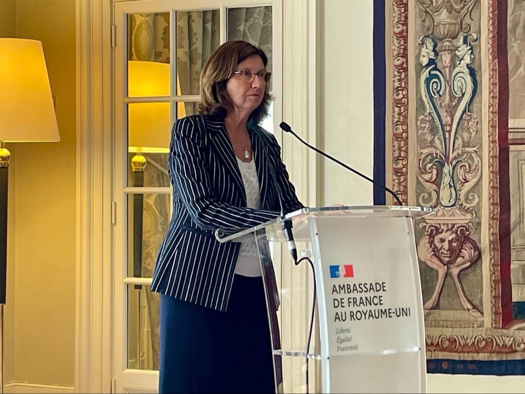 AmbDuchene's tweet photo. .@FranceintheUK organized a seminar on nuclear deterrence, marking the 1st anniversary of the Northwood Declaration. Many thanks to French &amp; British think tanks @RUSI_org, @IFRI_, the @ConGeostrategy &amp; @FRS_org for their cooperation in this strategic-thinking exercise. https://t.co/1RTcMVccjB