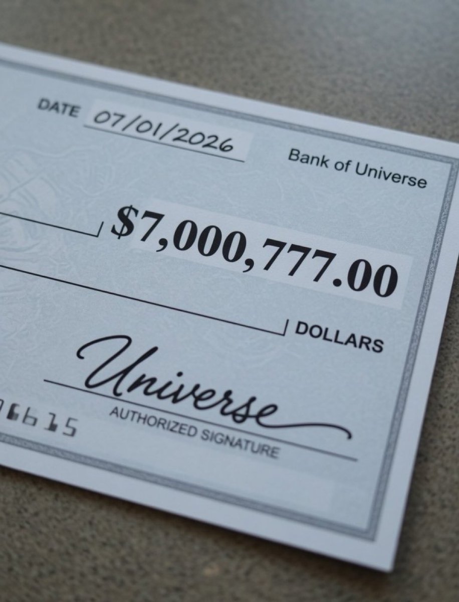 pozitifevibe's tweet photo. $7,000,777 checks are manifesting in your life.

Drop "777" to claim it! https://t.co/P2DGGNEbyD