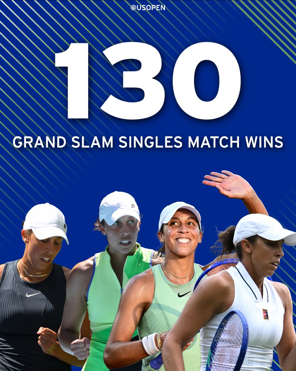 usopen's tweet photo. Madi reaches a milestone across the pond! 👏 https://t.co/QrxfyTCcIt
