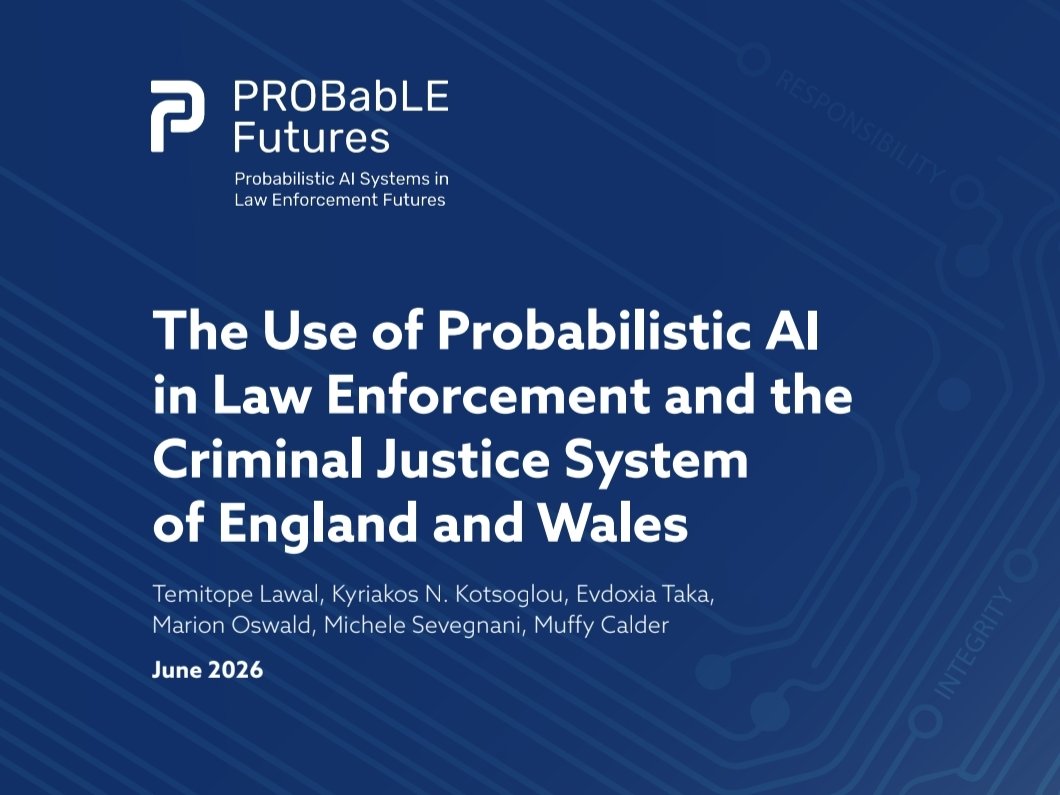drjuliashaw's tweet photo. How is probablistic AI being used by police? Now, and in the future? Brand new report. 

Findings that jumped out at me: (1) AI already makes the lives of some officers better (2) Police often don't realise they are using AI, which makes implementing regulation hard. (3) The "human in the loop" idea is, in practice, mostly performative.

1) Some of the most significant benefits extend beyond efficiency, to police officer welfare. For instance, AI tools that identify child sexual abuse material reduce officers’ direct exposure to traumatic content. Similarly, statement-drafting tools have made tasks accessible to neurodivergent officers who previously found them challenging.

2) For many users, AI is experienced not as a separate technology but as a series of incremental modifications to familiar systems. Consequently, AI capabilities may not always be recognised as AI. Where the boundaries of the concept are unclear (as they often are), governance frameworks that rely on identifying AI systems will inevitably understate the true extent of AI use.

3) The concept of the ‘human in the loop’ (which underpins much of the current regulatory and procurement architecture) proves, upon examination, to be largely performative. The over-reliance on AI outputs, the gradual erosion of professional skill, and the diffusion of responsibility across complex socio-technical systems combine to create accountability gaps that cannot be resolved merely by the nominal presence of a human decision-maker.

Full report on the current and future use of probabilistic AI in law enforcement in England and Wales. https://t.co/0TtP4is6Hh