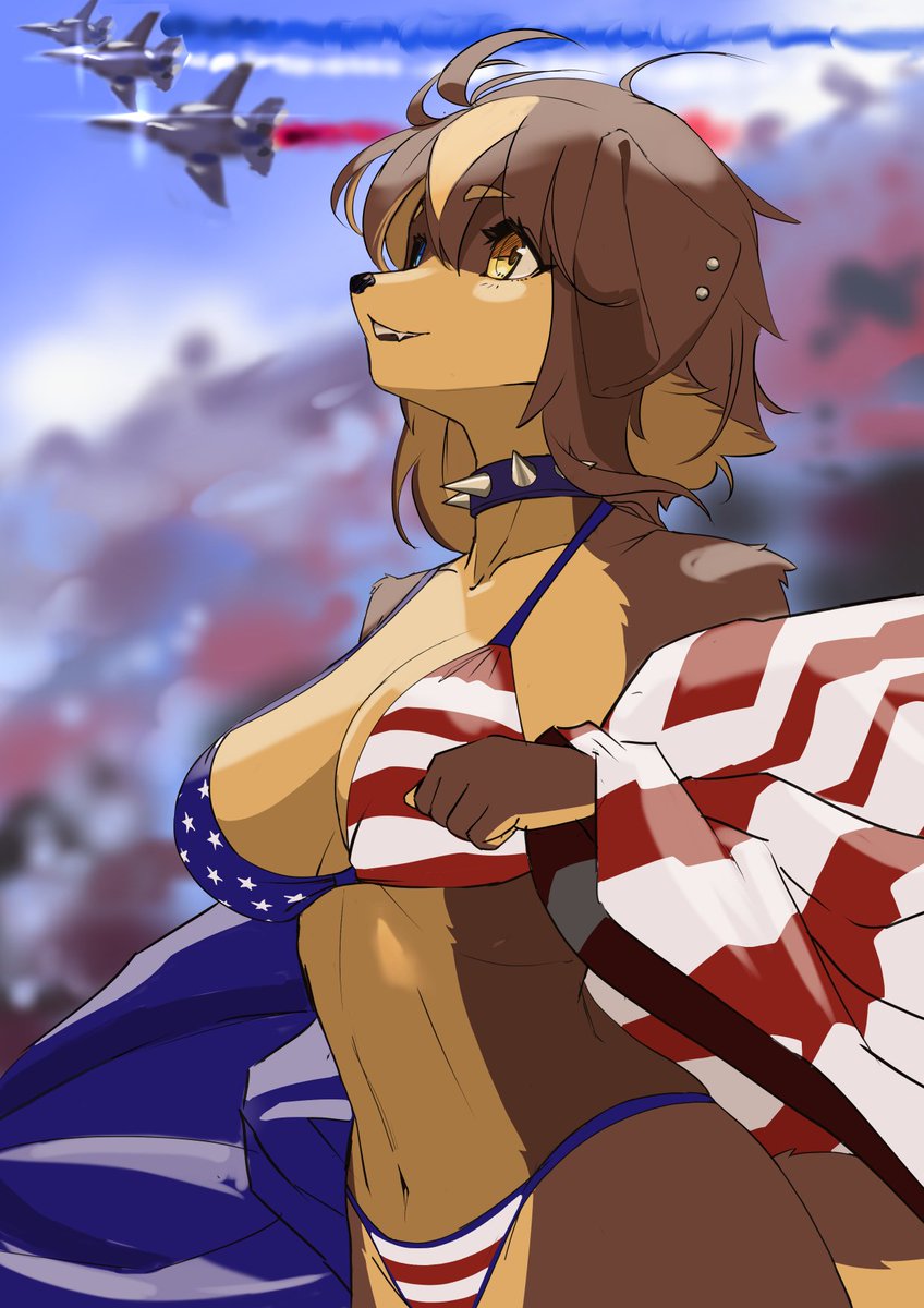 JECBrush's tweet photo. wip Star Spangled Bikini Lulu https://t.co/oHUXcRuZ2n