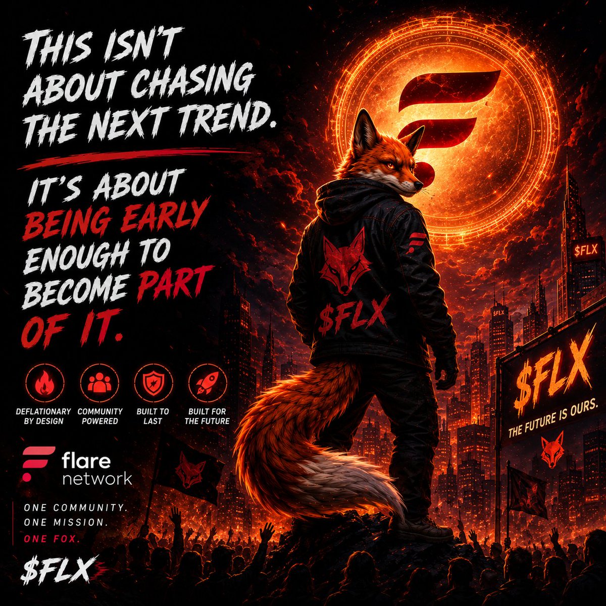 Flarefoxinu0's tweet photo. They won't remember the doubters.

They'll remember the ones who showed up before the noise.

The fox is just getting started. 🦊🔥

$FLX #FlareNetwork https://t.co/v93IjSFY4G