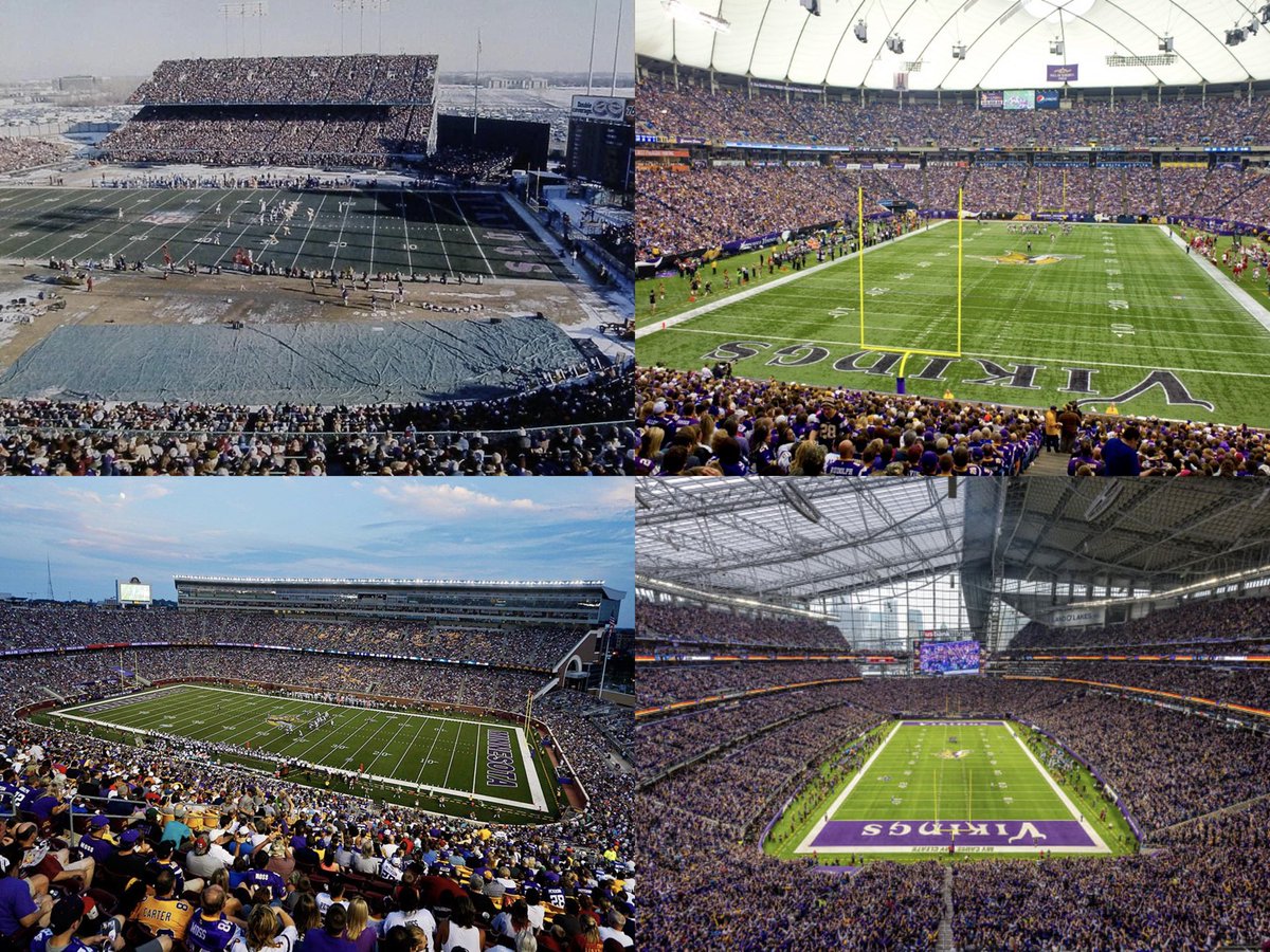 SleeperVikings's tweet photo. What is your favorite Vikings stadium you’ve ever attended a game at? https://t.co/JGSLqdmNUQ