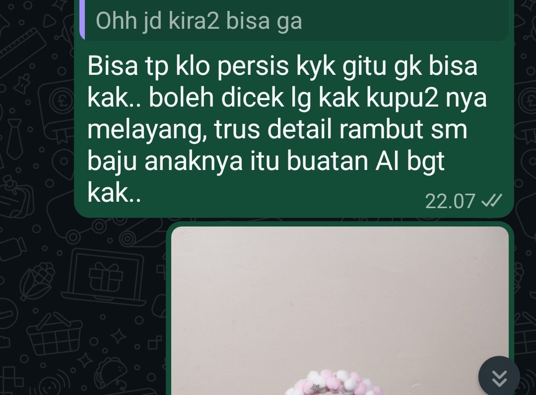 everynay6's tweet photo. Maaf mau misuh dikit :") tiap dpt requestan AI tuh selalu aku disclaimer dulu gak bisa persis yatau sendiri lah sgt impossible wkwk trus kmrn aku dpt nih potential cust yg ngirim referensi AI..trus aku kirim jg referensi figur org yg biasa aku bikin. Balesan dia "itu mah serem bocahnya🤣" baru kali ini aku baper diginiin :")) pgn rasanya bales "yaudah minta AI aja bikinin kuenya" 😭😭