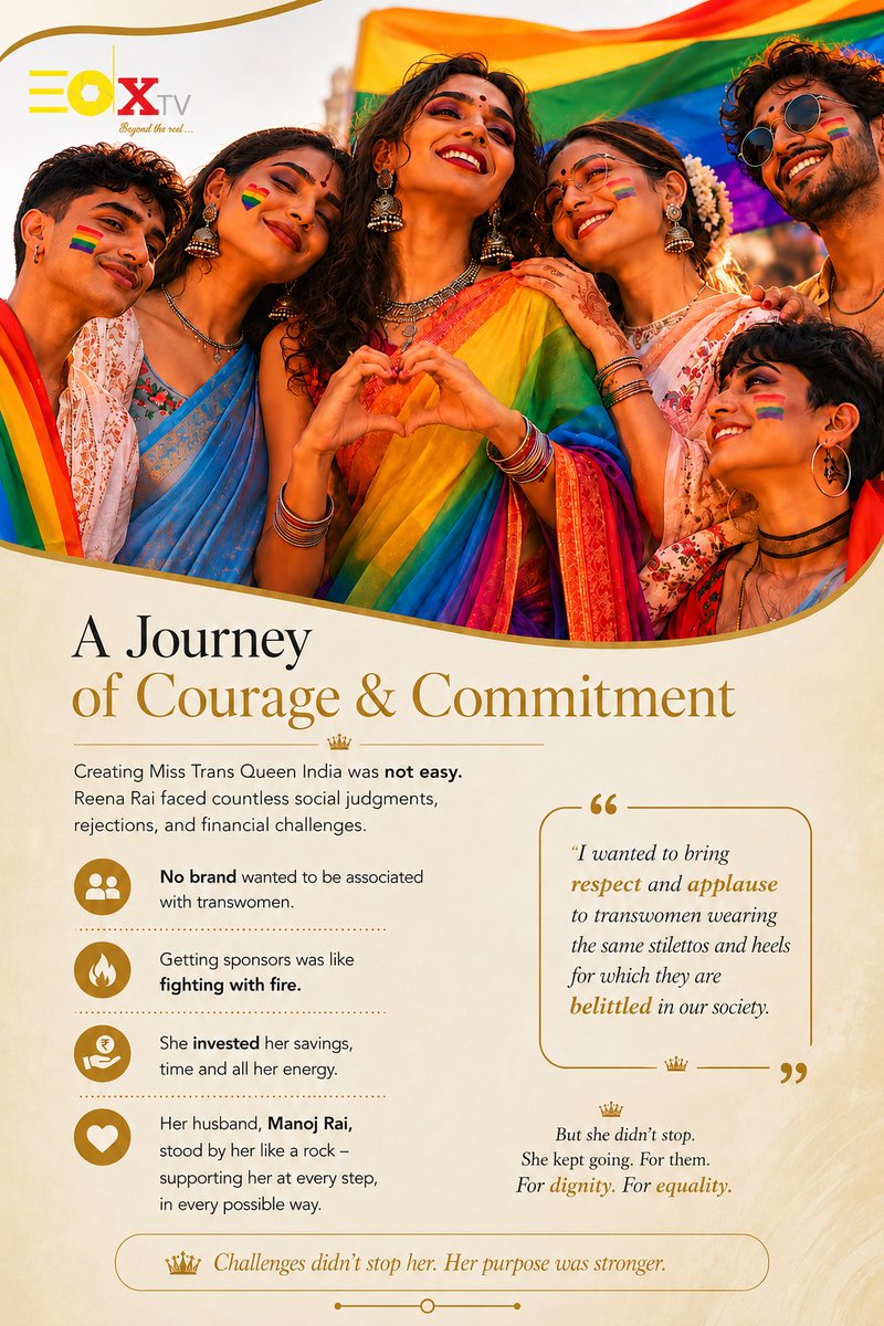 edxtv_byrb's tweet photo. Reena Rai - Founder &amp; CEO, Miss Trans Queen India

Reena Rai founded Miss Trans Queen India to create a platform of dignity, respect, and empowerment for the transgender community.

🎥 Watch the candid conversation here: https://t.co/0x3pMkQQ0h https://t.co/i5t1ICfXEI