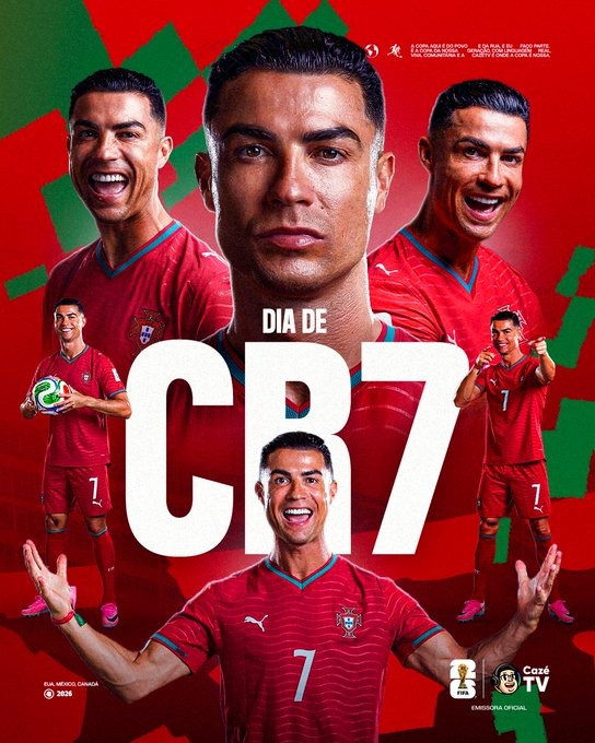 CazeTVOficial's tweet photo. 🤖🔥 HOJE TEM CRISTIANO RONALDO NO MATA-MATA DA COPA DO MUNDO! O ROBOZÃO VAI EM BUSCA DA CLASSIFICAÇÃO PARA AS OITAVAS DA COPA!

🚨A PARTIR DAS 18H TEM PORTUGAL X CROÁCIA! É DUELO DE BOLAS DE OURO! CR7 X MODRIC POR UMA VAGA NAS OITAVAS!

#PlanejamentoCazéTV #cztv06 #cztv23 #CopaNaCazéTV