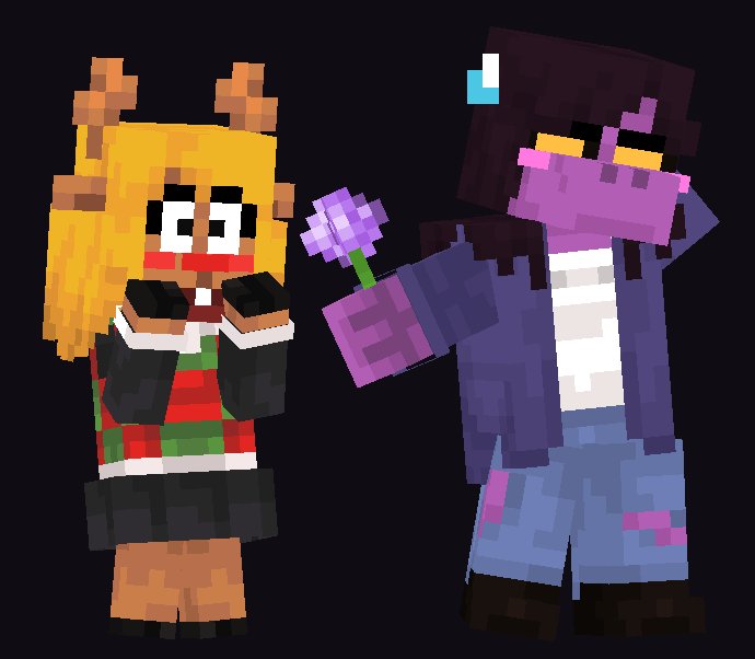 cb7434's tweet photo. susie and noelle :D
#deltarune #minecraft https://t.co/3gUZRSZUUt
