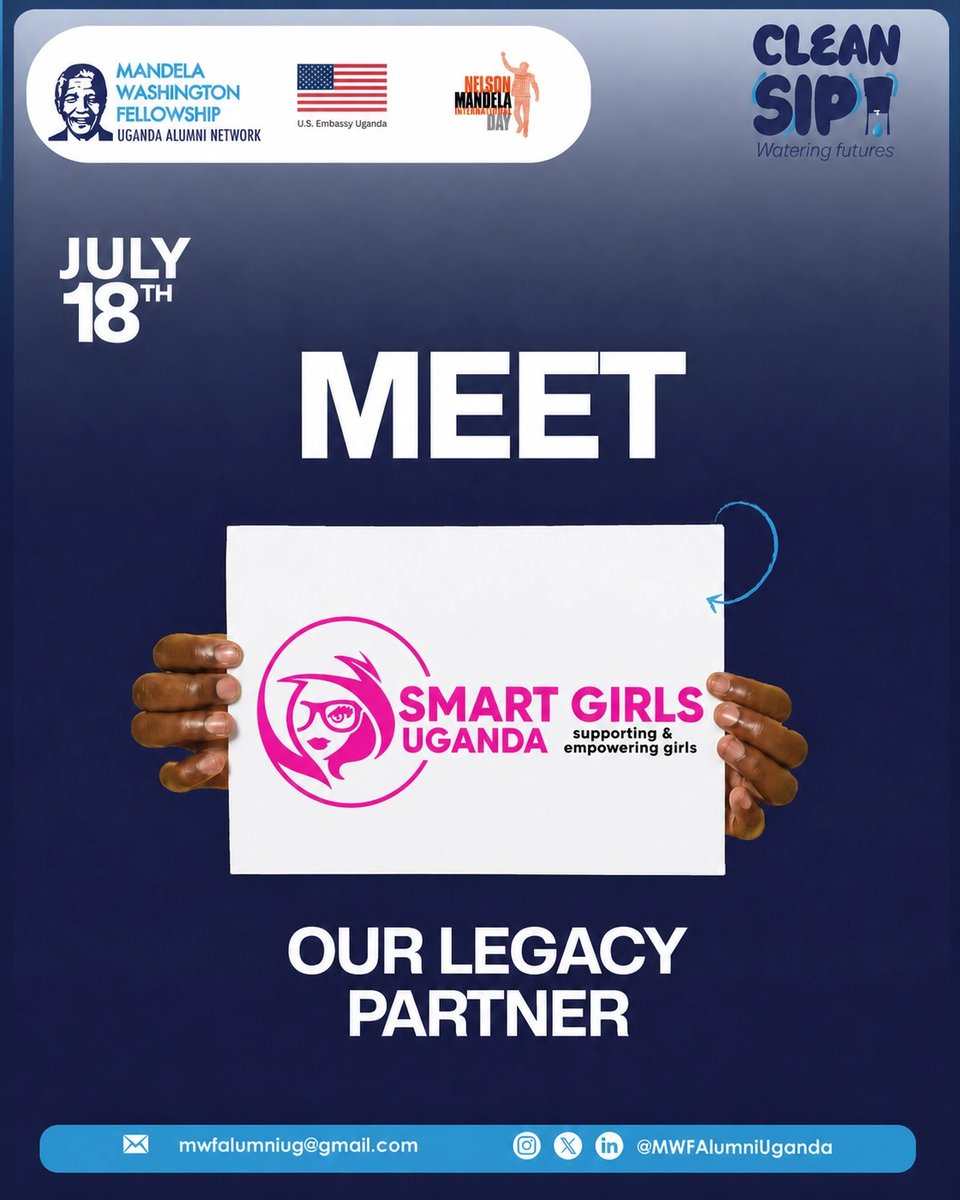 MWFAlumniUganda's tweet photo. Today, we proudly unveil @smartgirlsug  as a valued partner in the #CleanSIPCampaign

Their dedication to empowering girls &amp; transforming communities now extends to helping provide safe drinking water to five schools in Jinja. 

Thank you for standing with us

 #MandelaDay2026 https://t.co/aJsNUv1ZMu