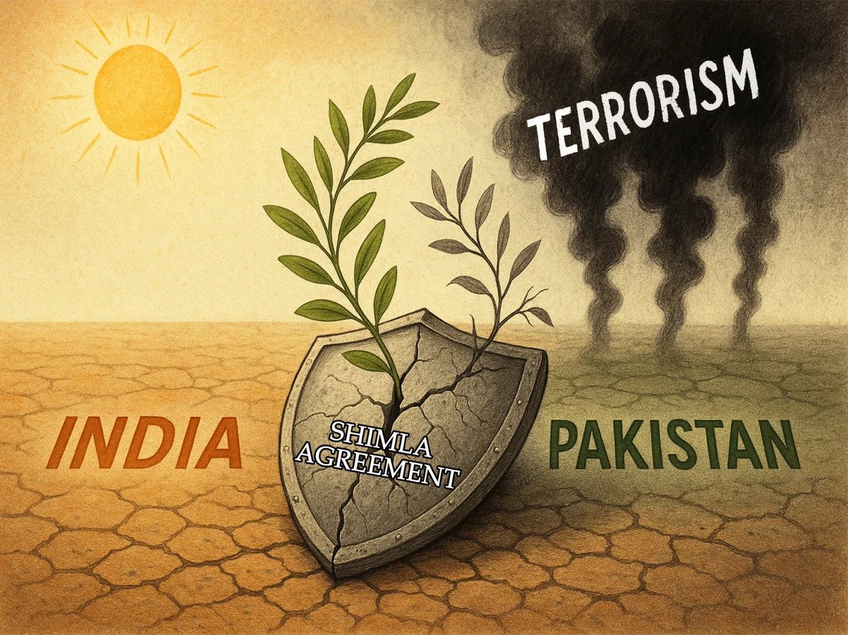 ShivaniArora_85's tweet photo. India's position remains that bilateral dialogue—not global platforms—and an end to cross-border terrorism are essential
Peace demands action,not rhetoric
#ShimlaAgreement1972 #NoTalksWithTerror
A signed agreement carries responsibility
@Vedmalik1 @AadiAchint https://t.co/1Ag4W13KKq