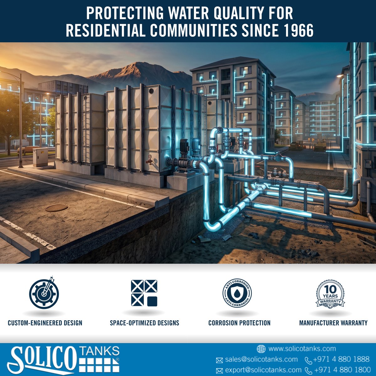 SolicoTanks's tweet photo. #Solico delivers custom-engineered, space-optimized water storage solutions. Featuring advanced corrosion protection and backed by a 10-year #manufacturer #warranty, we secure your community's #water supply for the long haul! 🏗️🛡️
https://t.co/qYGwqNSLlF
#RealEstate #WaterStorage https://t.co/CddzUVMw8e