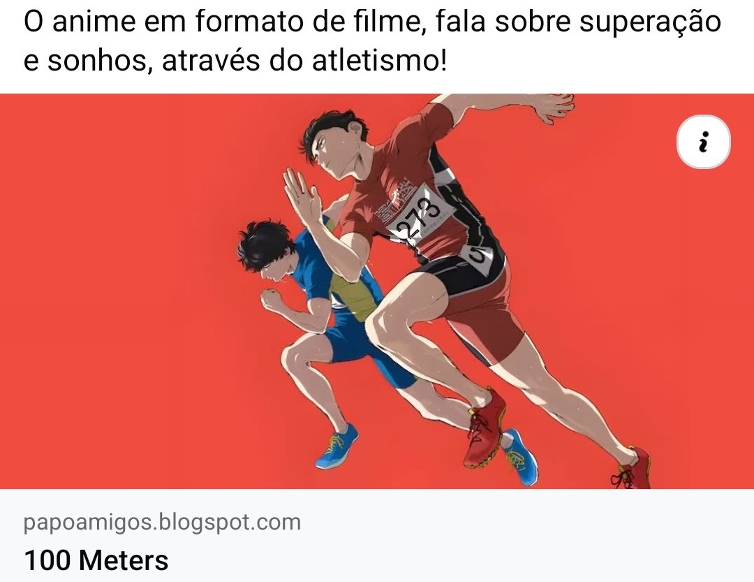 PapoAmigosBlog's tweet photo. Resumo do anime "100 Meters"!

https://t.co/5QUxzCuYwN https://t.co/guabd2EDBQ
