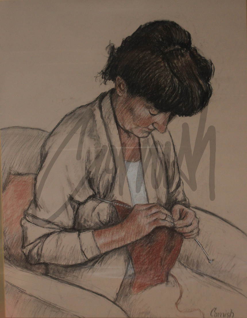 NormanSCornish's tweet photo. Hold it there:  Sarah Cornish portrayed in so many domestic situations and formal poses throughout their married life. https://t.co/4EHo9vYn8K https://t.co/jO2iabNa7M
