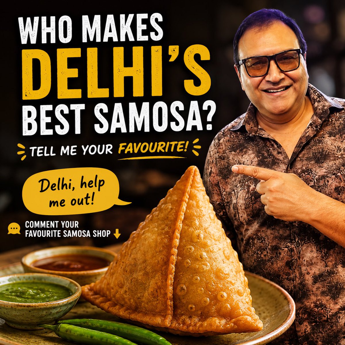 rajesh_tara's tweet photo. ๐๐๐ฅ๐ก๐ข, ๐ ๐๐๐๐ ๐๐จ๐ฎ๐ซ ๐๐๐ฅ๐ฉ!ย
Which is ๐๐๐๐ favourite samosa in Delhi?
Drop the shop name + area in the comments and tell me what makes it special.
Letโs discover some hidden gems together!
#MagicOfFlavours #Artify #Samsoa #DelhiSamosa https://t.co/iR6DzHe6R8