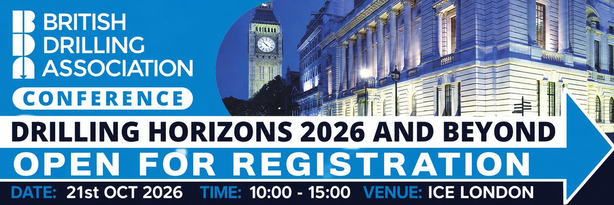 britishdrilling's tweet photo. Registration is now open for the BDA Conference 2026.

📅 21 October | 📍 ICE London

Join industry leaders to explore Health &amp; Safety, Sustainability, Technical &amp; Standards, Training &amp; Competence, plus client insight.

Register, exhibit or sponsor:  https://t.co/riLR8XOjVl https://t.co/LnJNtRFzbA