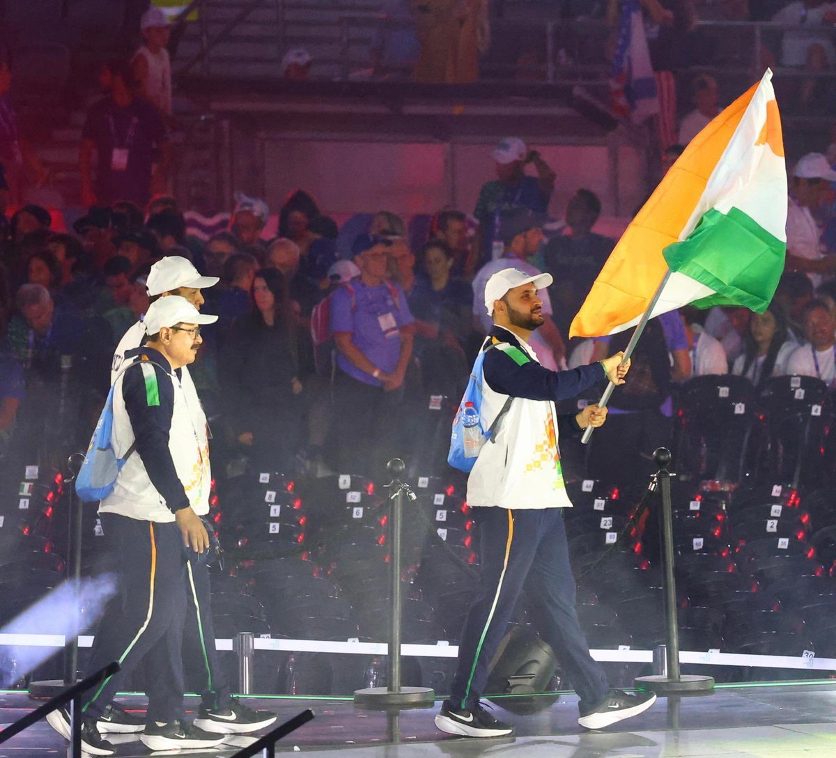 indemtel's tweet photo. 🇮🇳 Proud to see the Indian delegation at the grand opening ceremony of the Maccabiah Games in Tel Aviv!

We wish Team India every success as they compete with determination and excellence.

Sports, a powerful bridge between nations, and people-to-people exchanges continue to deepen the enduring friendship between India and Israel. 🇮🇳🤝🇮🇱

Go Team India! 🏅

#Maccabiah2026 #TeamIndia #SportsDiplomacy #IndiaIsraelFriendship 

🇮🇳 אנו גאים לראות את המשלחת ההודית בטקס הפתיחה החגיגי של משחקי המכביה בתל אביב!

אנו מאחלים לנבחרת הודו הצלחה רבה, בעודה מתחרה בנחישות ובמצוינות.

ספורט, גשר רב-עוצמה בין מדינות, וקשרים בין אישיים- ממשיכים להעמיק את הידידות המתמשכת בין הודו לישראל. 🇮🇳🤝🇮🇱

קדימה נבחרת הודו! 🏅

#מכביה2026 #נבחרתהודו #דיפלומטיהספורטיבית #חברותהודוישראל 

@IsraelinIndia