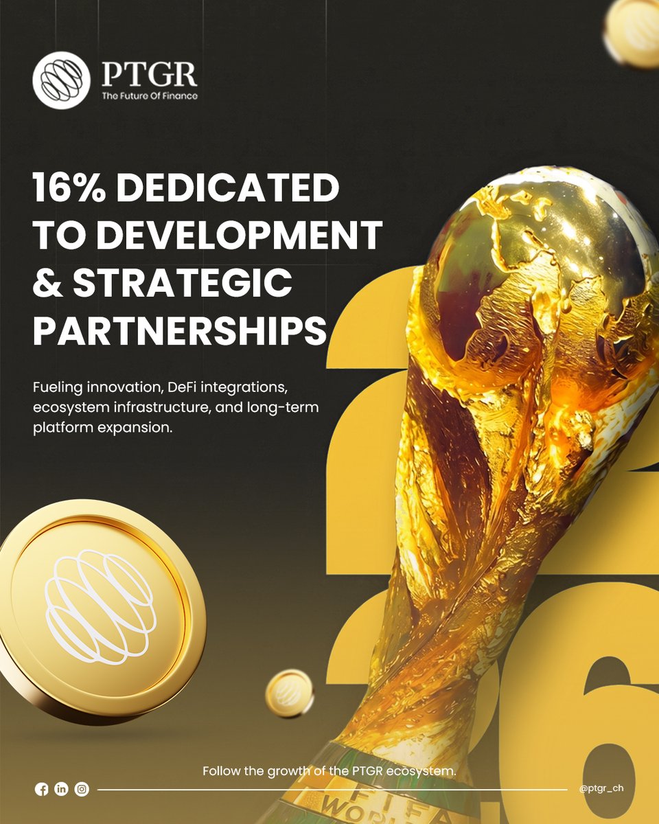 ptgrtoken's tweet photo. Building lasting value takes more than technology. 

It takes execution, collaboration, and a roadmap designed for sustainable growth.

The next phase starts now.

Join the Main Sale on https://t.co/45BuNd5uPA.

#PTGR #Web3 #Blockchain #Tokenomics #Innovation https://t.co/E6gdm8kcvS