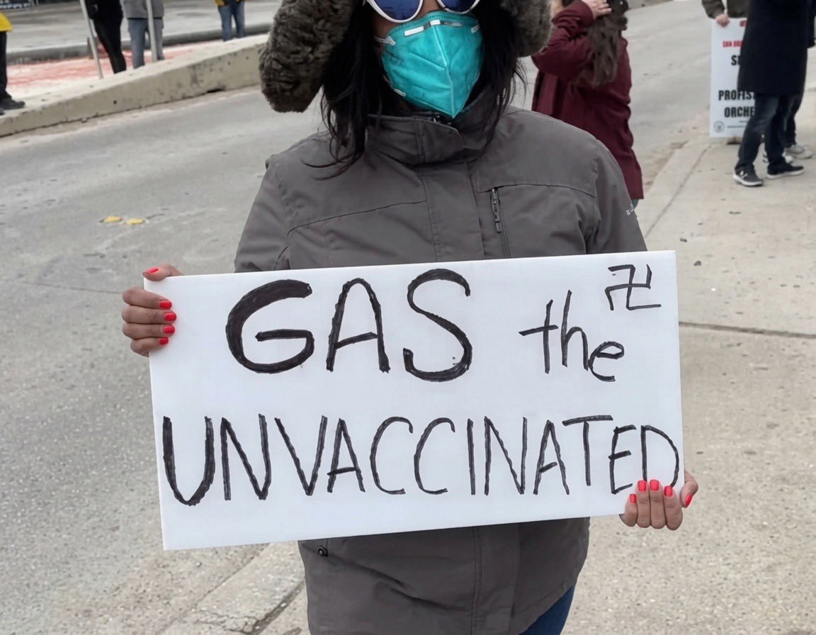 AgoristN's tweet photo. Remember when the COVIDIOTS were literally Nazis https://t.co/kymzsUkAH9