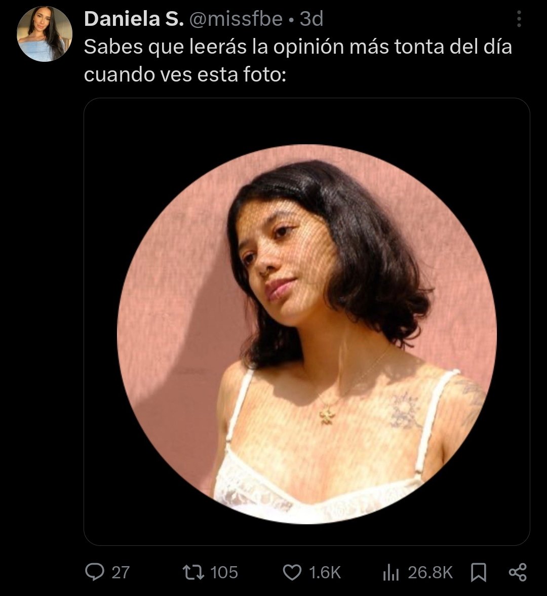 Danife098's tweet photo. @missfbe Pero señora, no es muy diferente a lo que usted hace, solo que usted es más vaga. https://t.co/ocTmvcTm6z