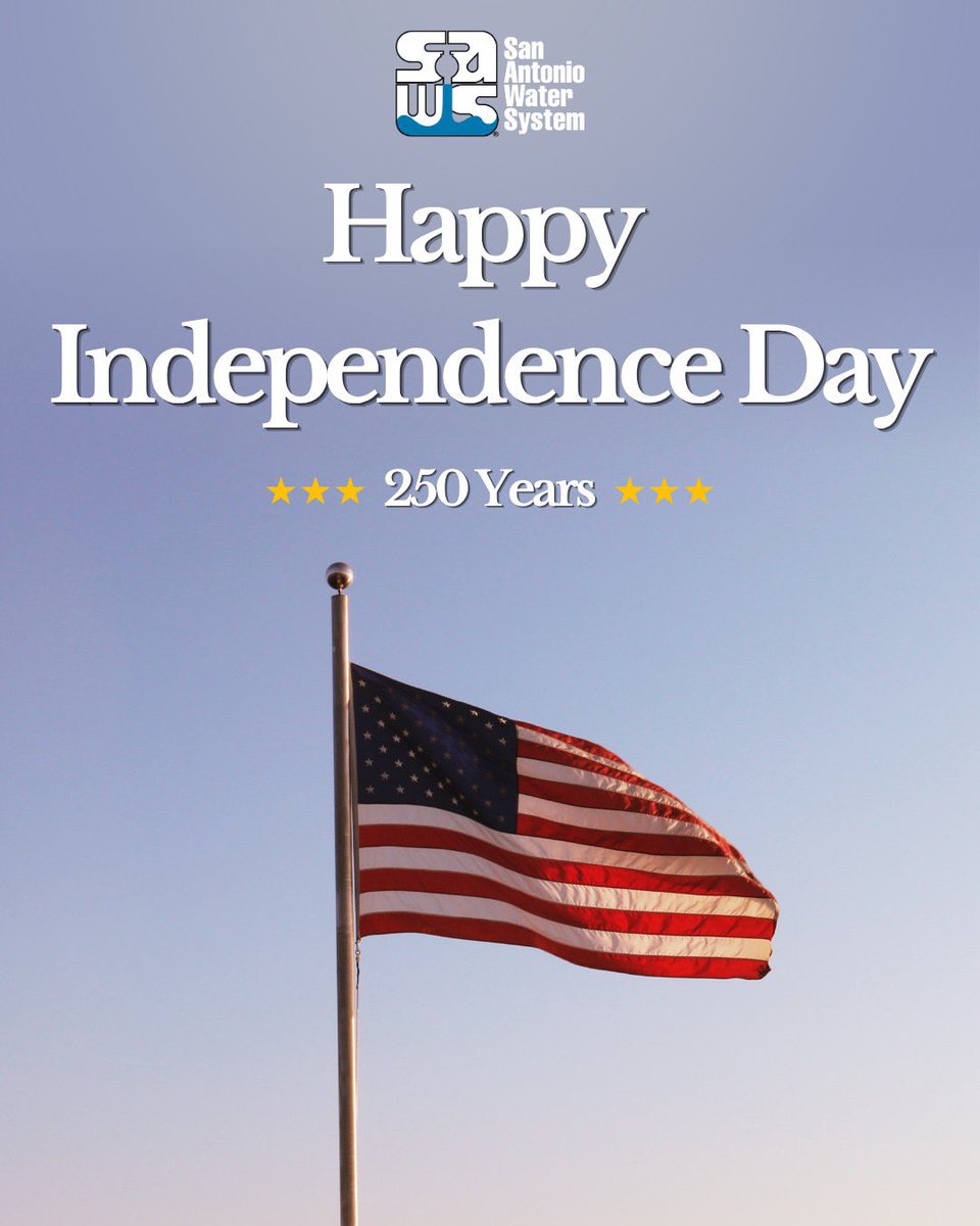 MySAWS's tweet photo. 🎆 SAWS offices will be CLOSED Friday, July 3, in observance of the 🇺🇸Independence Day holiday. We will reopen 8 am Monday, July 6. Emergency operations continue 24/7 by calling 210-704-7297. https://t.co/nd00B01c7D