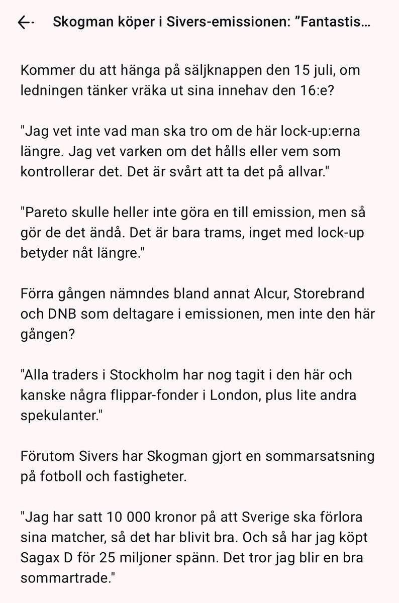 10_ch_10's tweet photo. Avdelningen ”hej jag råkade ta en liten stek i emissionen i detta luftslott, ligger snett, ringer mina kontakter i finansmedia och hoppas på att lössen bailar mig och mina polare genom att nämna astuffa London å grejer”

@finansinsp @Ekobrottsmyndig 

🫠🤡 https://t.co/Dwl6RbA4My